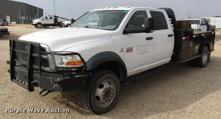 image for item DB6943 2011 Dodge Ram 5500 Crew Cab flatbed truck