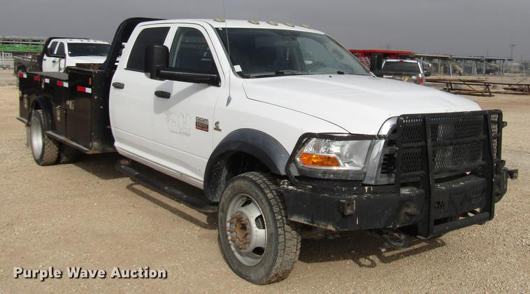 image for item DB6943 2011 Dodge Ram 5500 Crew Cab flatbed truck
