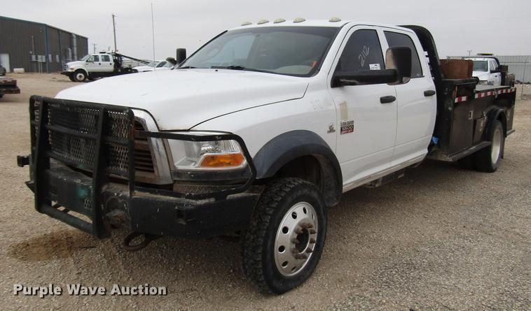 image for item DB6944 2011 Dodge Ram 5500 Crew Cab flatbed truck