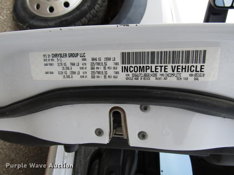 image for item DB6944 2011 Dodge Ram 5500 Crew Cab flatbed truck