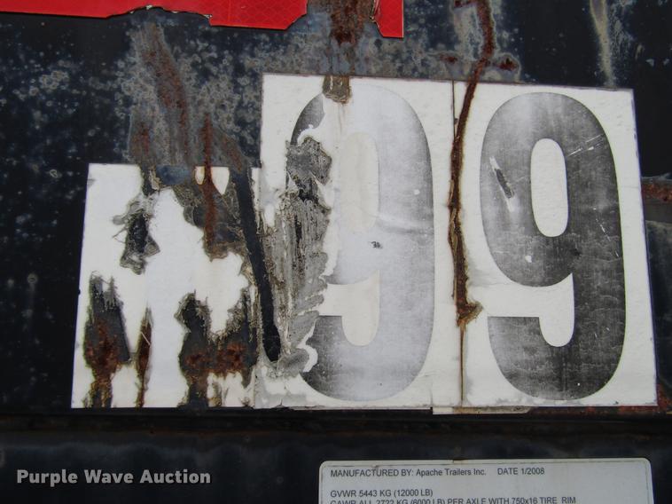 image for item DB6968 2008 Apache equipment trailer