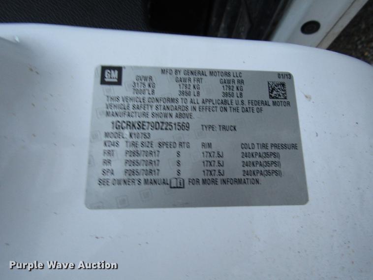 image for item DB6977 2013 Chevrolet Silverado 1500 Ext. Cab pickup truck