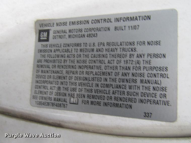 image for item DB6978 2008 Chevrolet C4500 flatbed truck