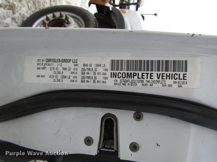 image for item DB6985 2012 Dodge Ram 5500 flatbed truck