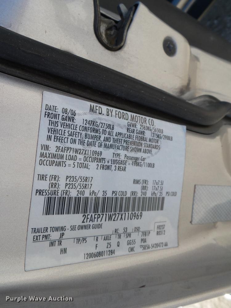 image for item DD2364 2007 Ford Crown Victoria Police Interceptor