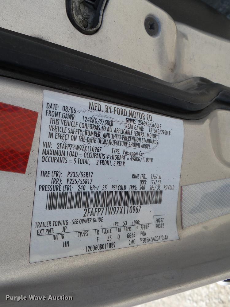 image for item DD2365 2007 Ford Crown Victoria Police Interceptor