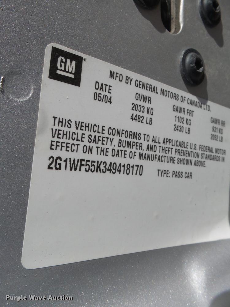 image for item DD2366 2004 Chevrolet Impala