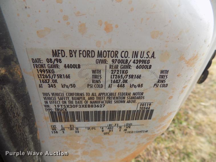 image for item DD3507 1999 Ford F350 Super Duty SuperCab pickup truck