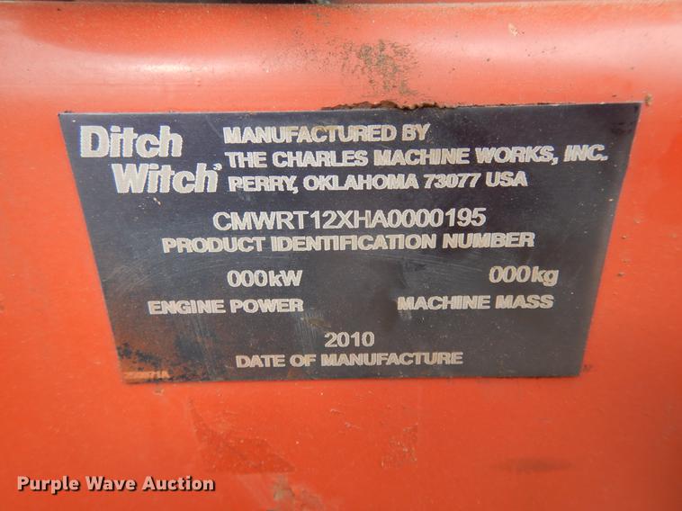image for item DD3614 2010 Ditch Witch RT12 trencher