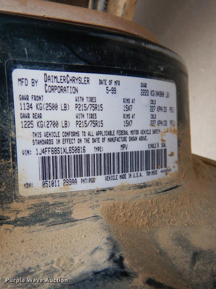 image for item DE5987 1999 Jeep Cherokee Sport SUV