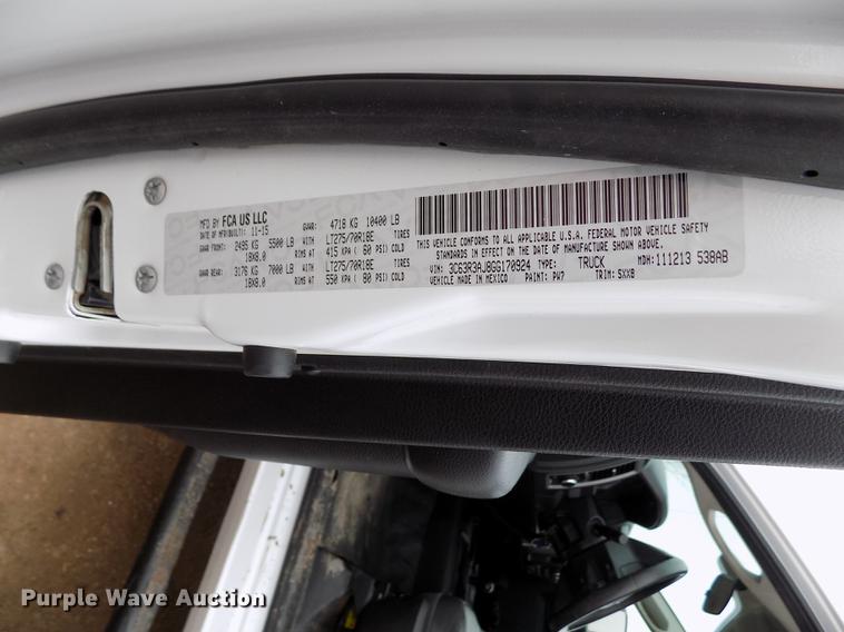 image for item DF2913 2016 Dodge Ram 3500HD pickup truck