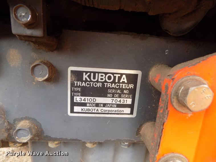 image for item DF2917 Kubota L3410 MFWD tractor