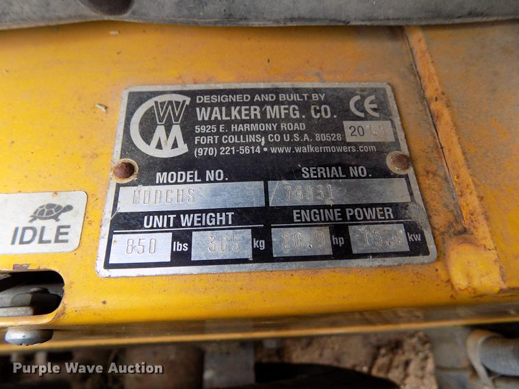 image for item DF2918 Walker MDDGHS ZTR lawn mower