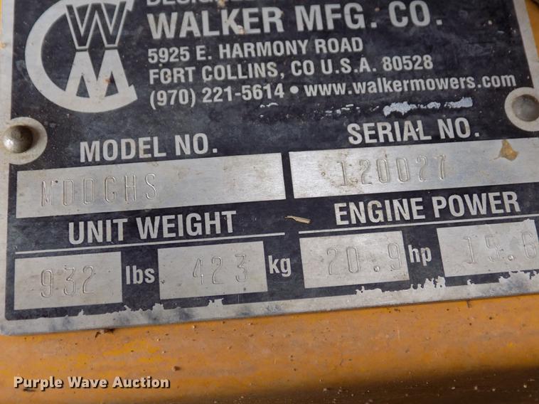 image for item DF2919 Walker MDDGHS ZTR lawn mower