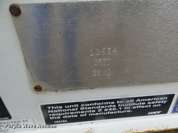 image for item DF7105 Leach 2RTT25YD refuse bed