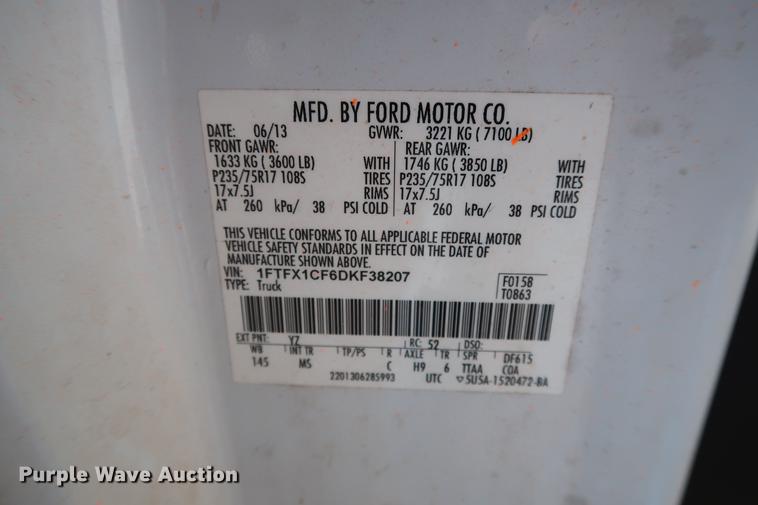 image for item DG3309 2013 Ford F150 XLT SuperCab pickup truck