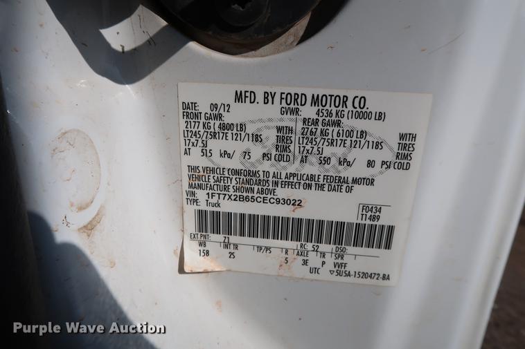 image for item DG3313 2012 Ford F250 Super Duty XLT SuperCab pickup truck