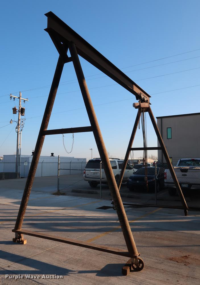 A-frame overhead crane hoist in Edmond, OK | Item DG3324 sold | Purple Wave