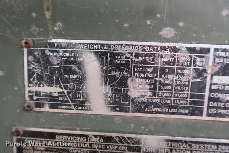 image for item DG3334 1984 Am General M923 flatbed truck