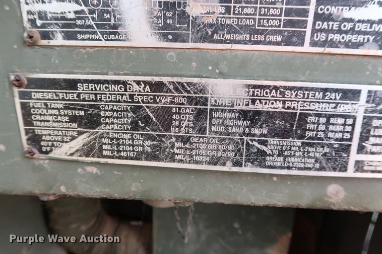 image for item DG3334 1984 Am General M923 flatbed truck