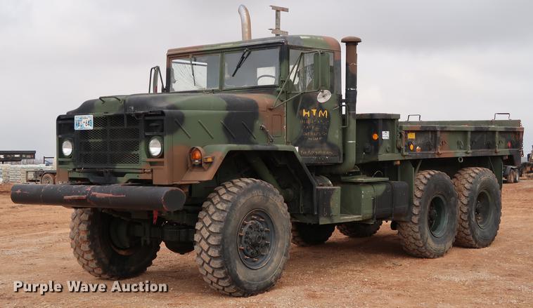 image for item DG3335 1985 Am General M923 flatbed truck