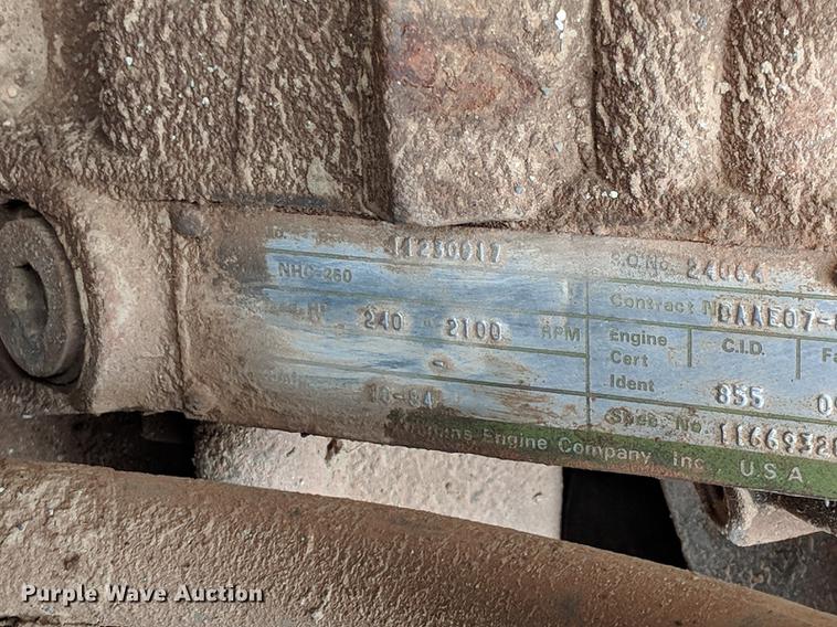 image for item DG3335 1985 Am General M923 flatbed truck