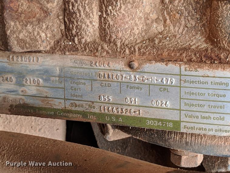 image for item DG3335 1985 Am General M923 flatbed truck