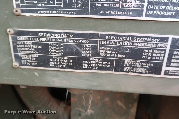 image for item DG3335 1985 Am General M923 flatbed truck