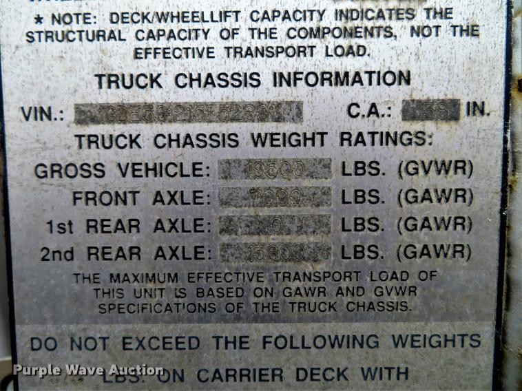 image for item DG3836 2007 GMC C5500 rollback truck