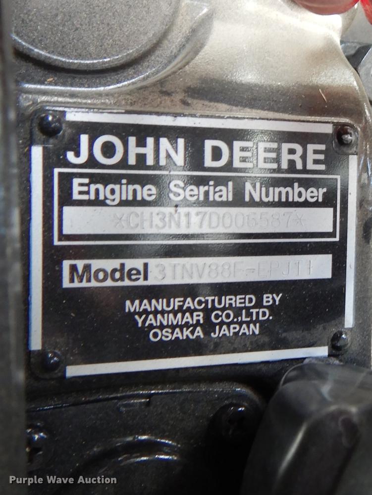 image for item DK9830 2017 John Deere 3025E MFWD tractor