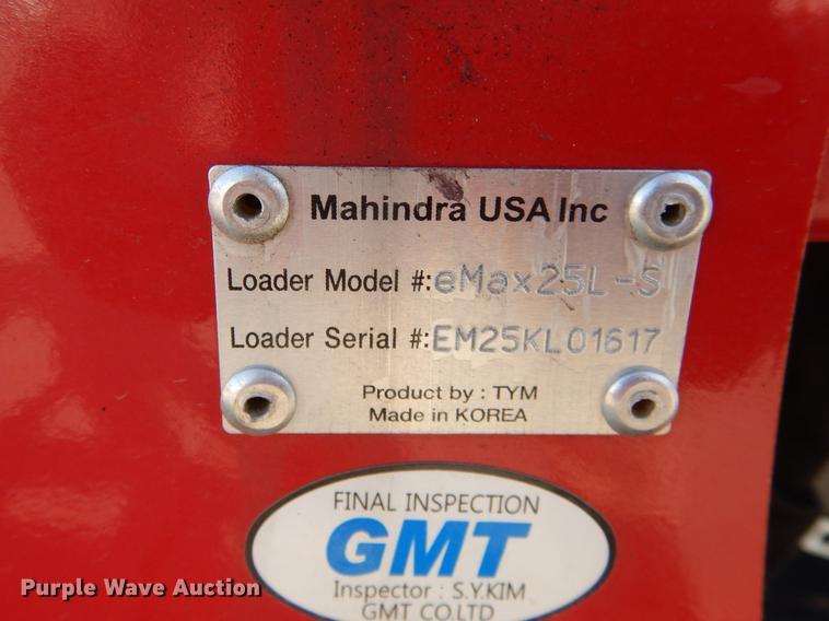 image for item DK9841 2017 Mahindra eMax 22S MFWD tractor