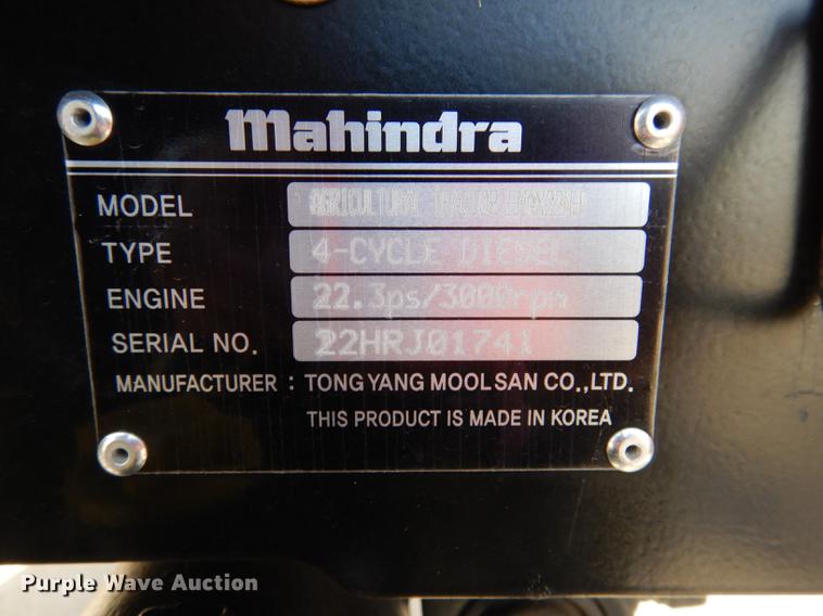 image for item DK9843 2016 Mahindra eMax 22S MFWD tractor