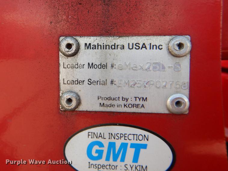 image for item DK9844 2017 Mahindra eMax 22S MFWD tractor