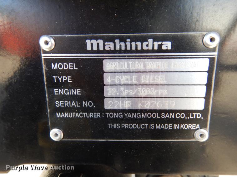 image for item DK9844 2017 Mahindra eMax 22S MFWD tractor