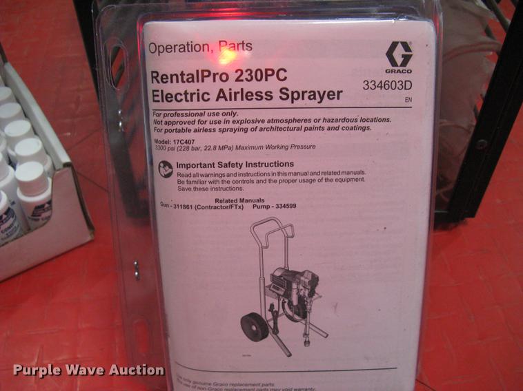 image for item DQ9656 Graco Pro 230PC paint sprayer