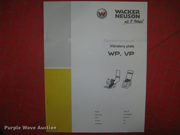 image for item DQ9659 2018 Wacker Neuson VP1550 plate compactor