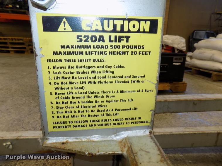 image for item DZ9625 Vermotte 520A material lift