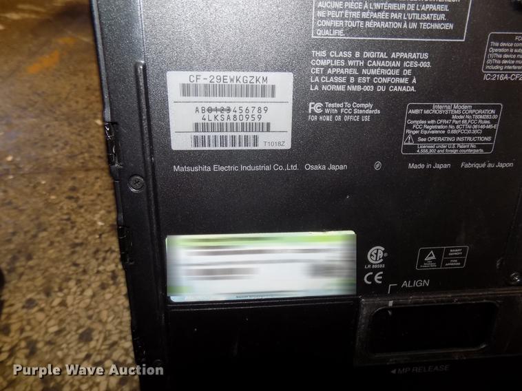 image for item DZ9630 (7) Panasonic Toughbook  laptop computers