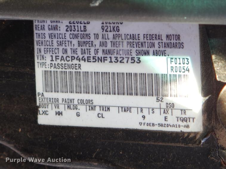 image for item ER9454 1992 Ford Mustang convertible