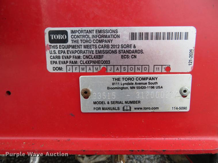 image for item EV9562 Toro 33515 aerator