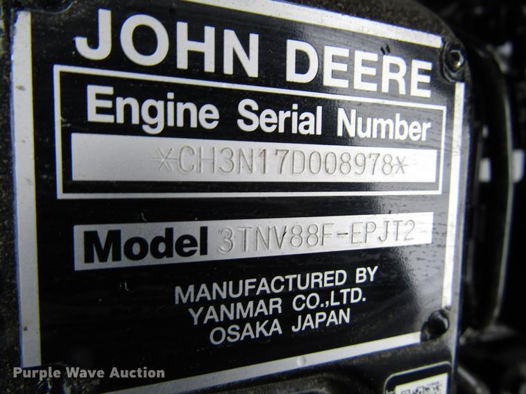 image for item FJ9610 2017 John Deere 3025E MFWD tractor