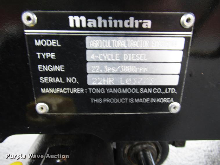 image for item FJ9615 Mahindra eMax 22S MFWD tractor