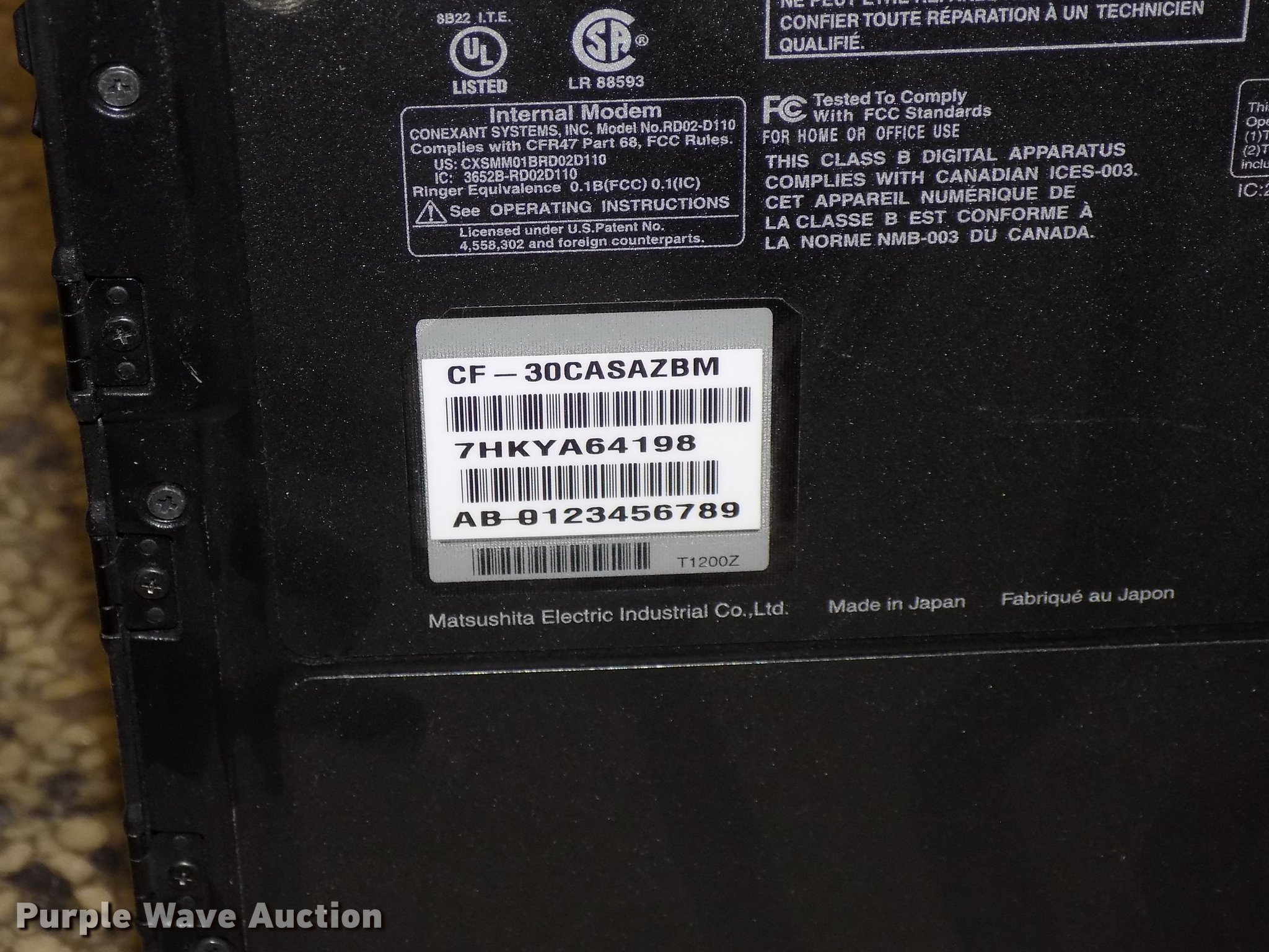 (7) Panasonic Toughbook laptop computers in Lincoln, NE Item DZ9630