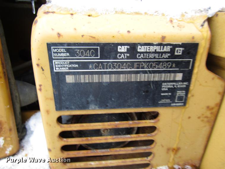 image for item DB6988 2008 Caterpillar 304C CR mini excavator