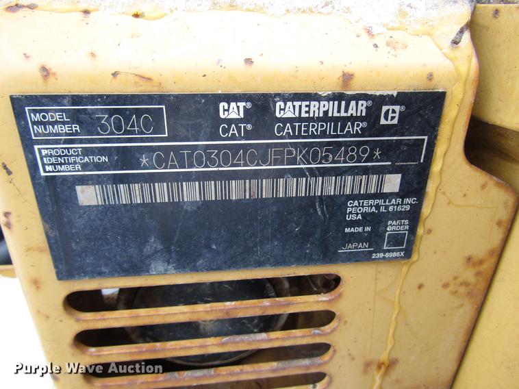 image for item DB6988 2008 Caterpillar 304C CR mini excavator