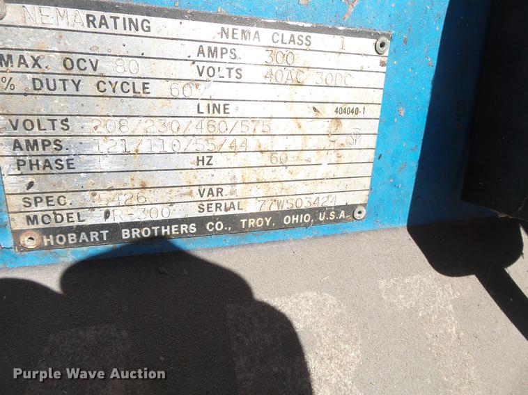 image for item DD2349 Hobart TR300 welder