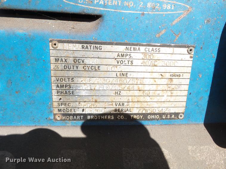 image for item DD2349 Hobart TR300 welder