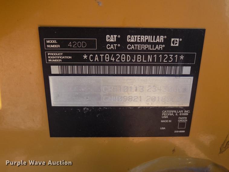 image for item DD3584 2004 Caterpillar 420D backhoe