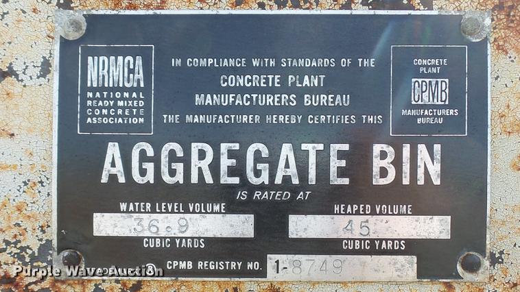 image for item DE4931 1990 Ross 135-10 Uniplant Central Mix concrete plant