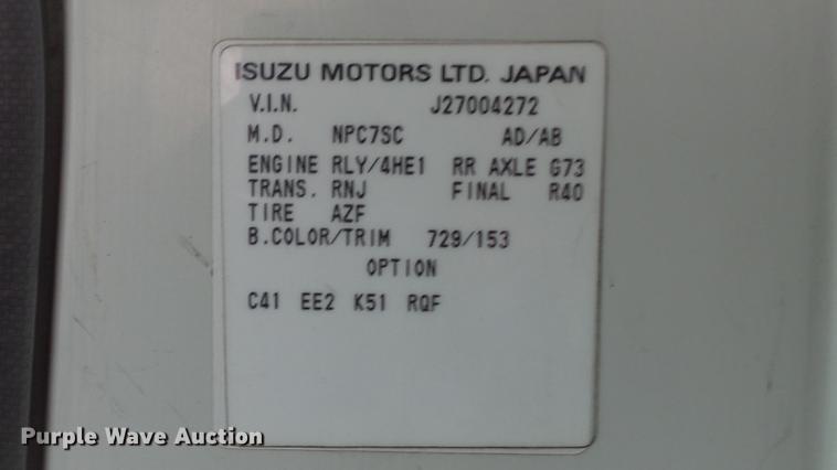 image for item DE4950 2002 Isuzu NPC7SC dump truck